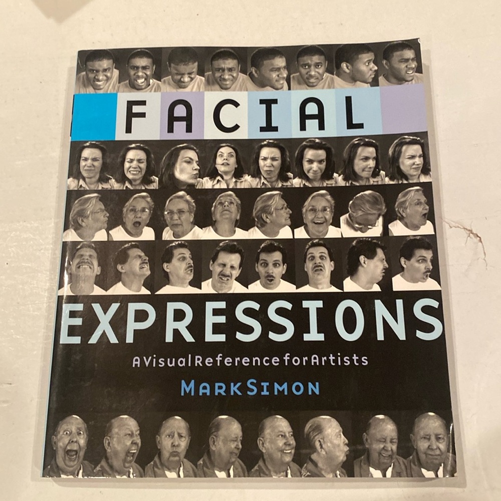 “Facial Expressions, a visual reference for artists,” oversized soft cover